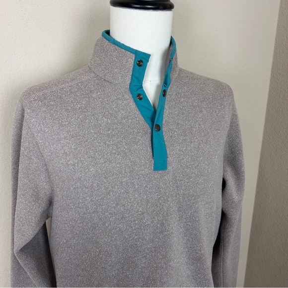 Bonobos Mens Heather Oat Sweater Fleece 1/4 Snap in a size medium. - Picture 3 of 9